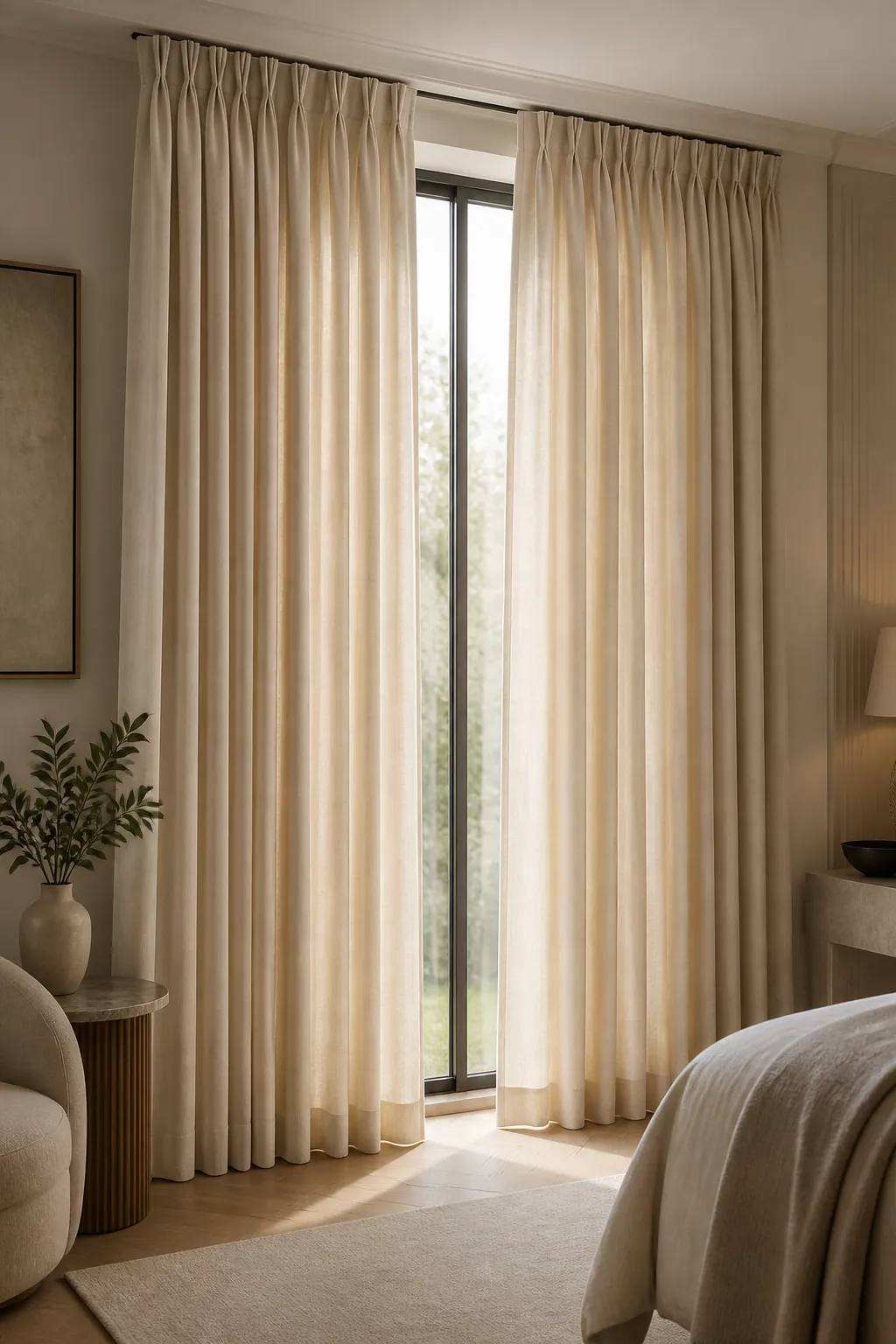 Pinch pleat curtains